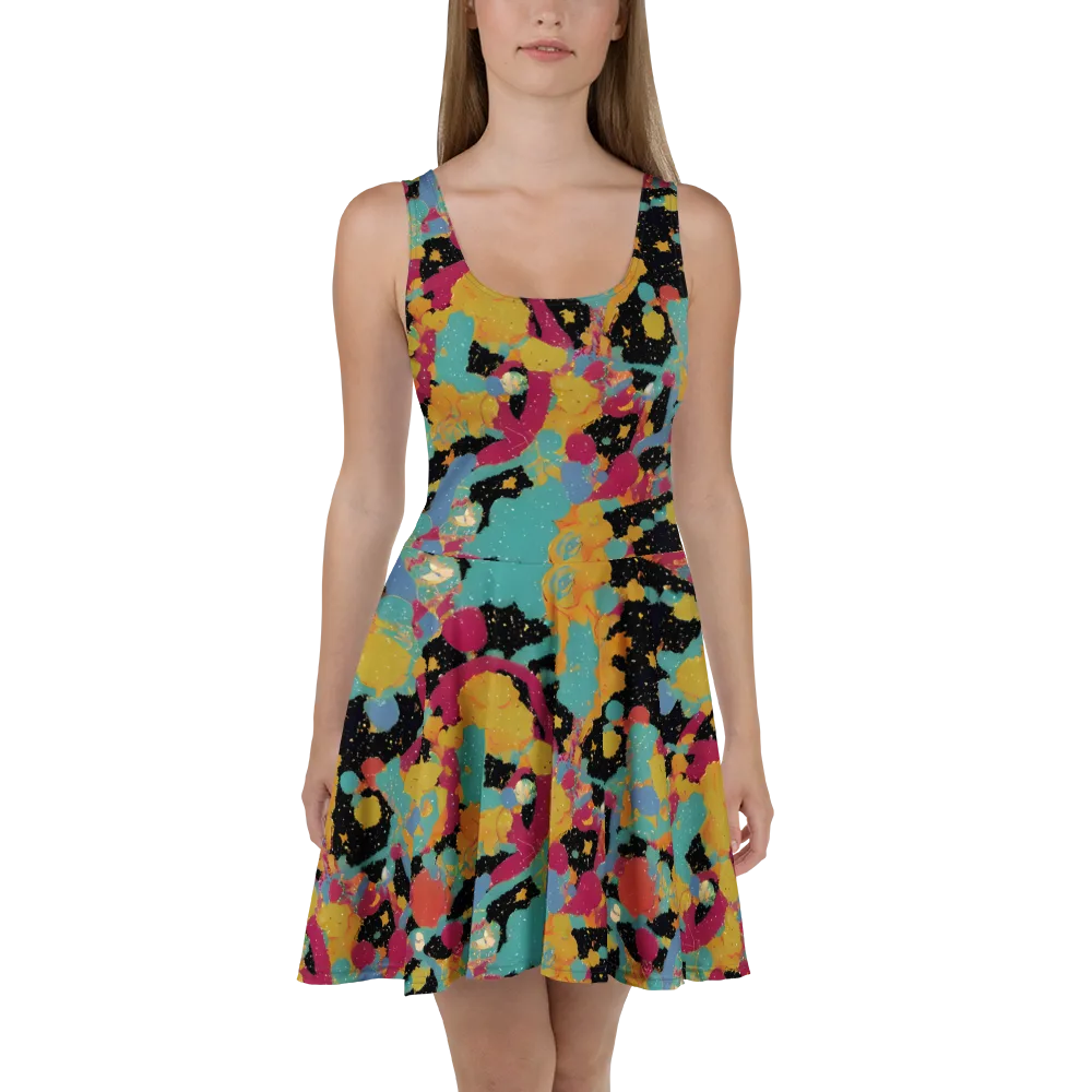 Saturated Reverie on Skater Dress — Front