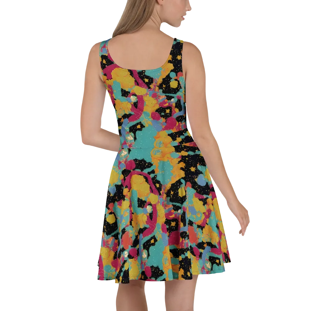 Saturated Reverie on Skater Dress — Back