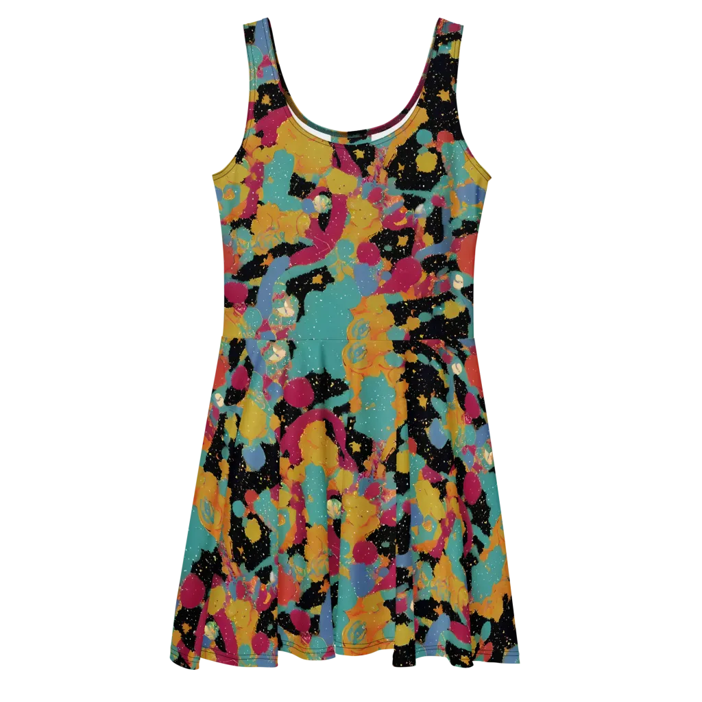 Saturated Reverie on Skater Dress — Front
