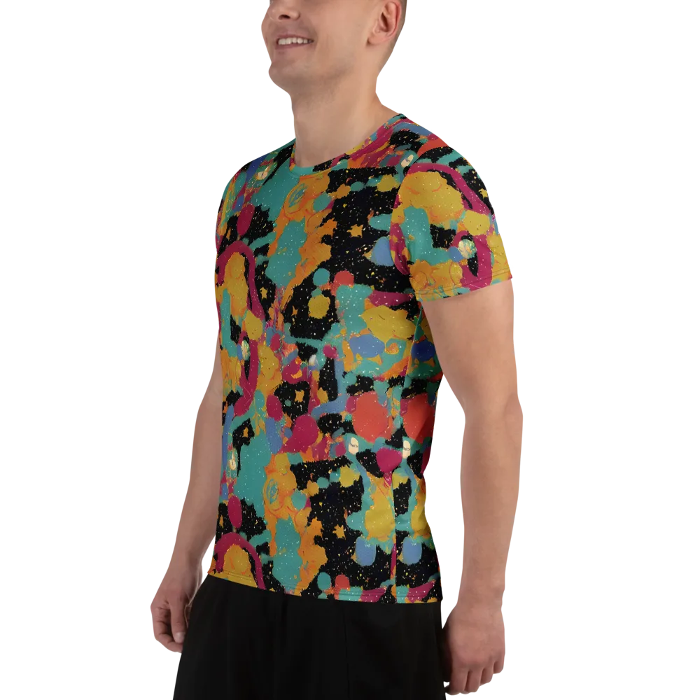 Saturated Reverie on Men's Athletic T-Shirt — Left