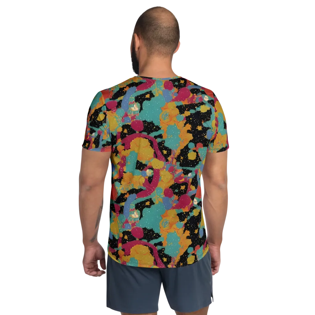 Saturated Reverie on Men's Athletic T-Shirt — Back