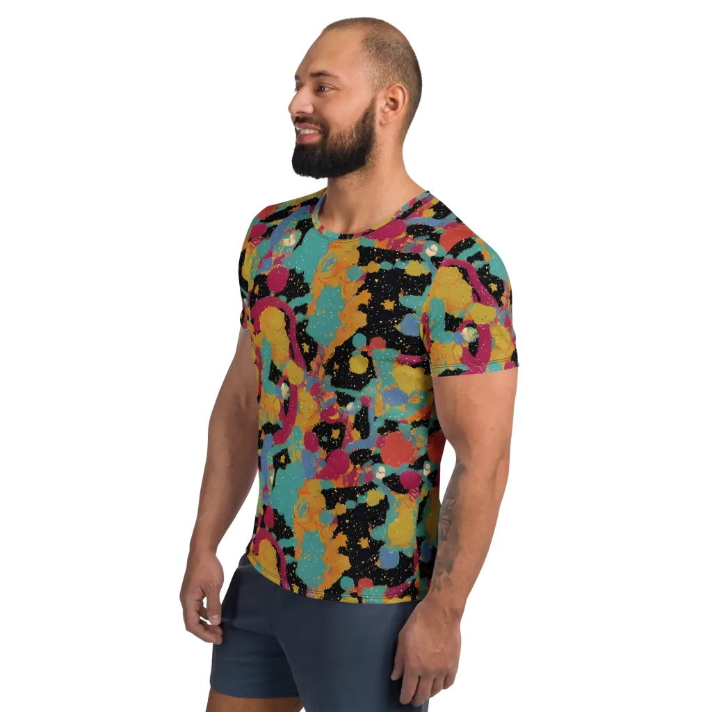 Saturated Reverie on Men's Athletic T-Shirt — Left