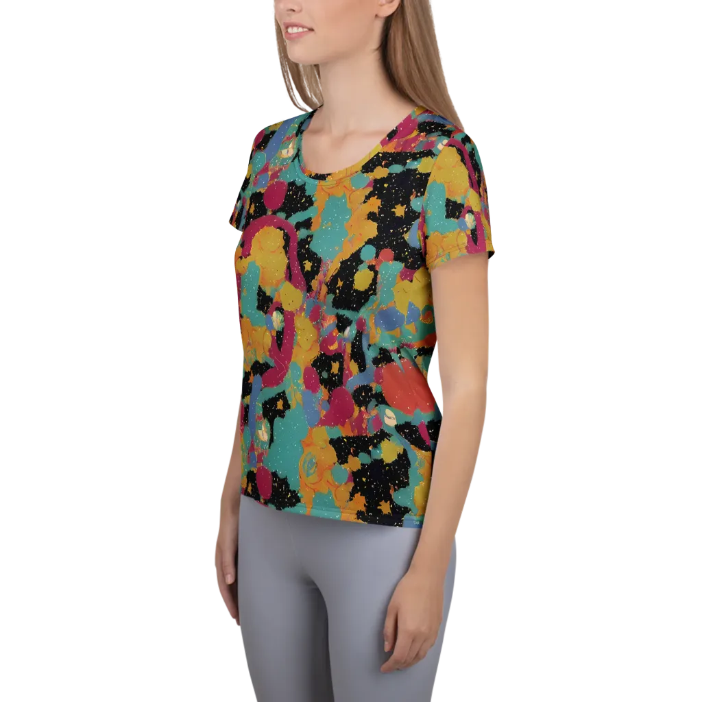 Saturated Reverie on Women's Athletic T-Shirt — Left