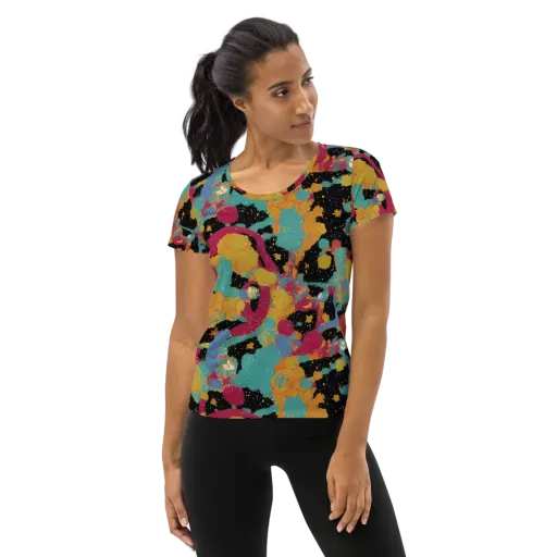 Saturated Reverie on a Women's Athletic T-Shirt