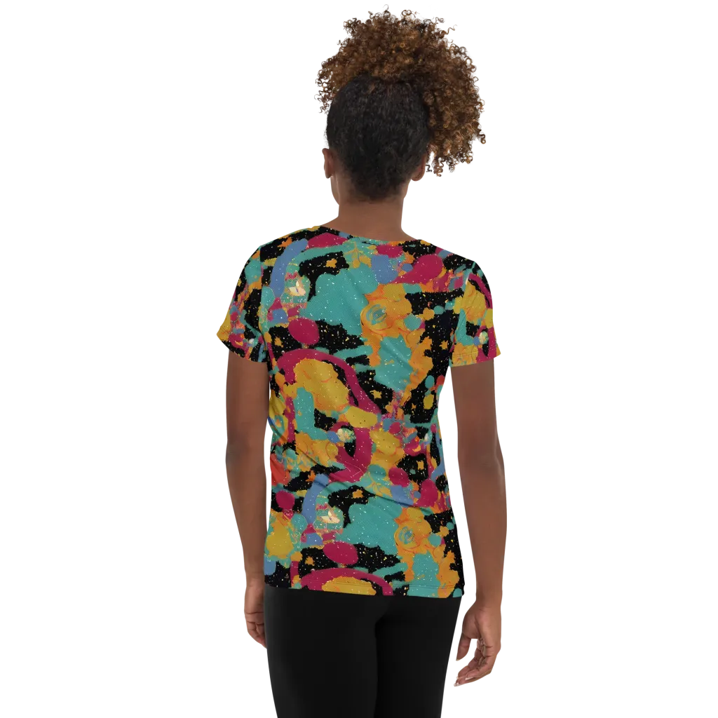 Saturated Reverie on Women's Athletic T-Shirt — Back