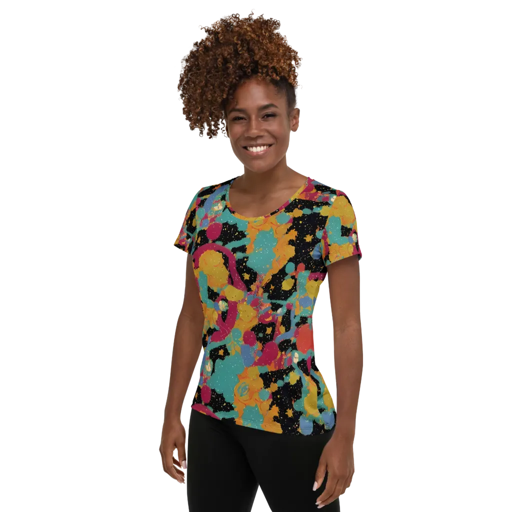 Saturated Reverie on Women's Athletic T-Shirt — Left