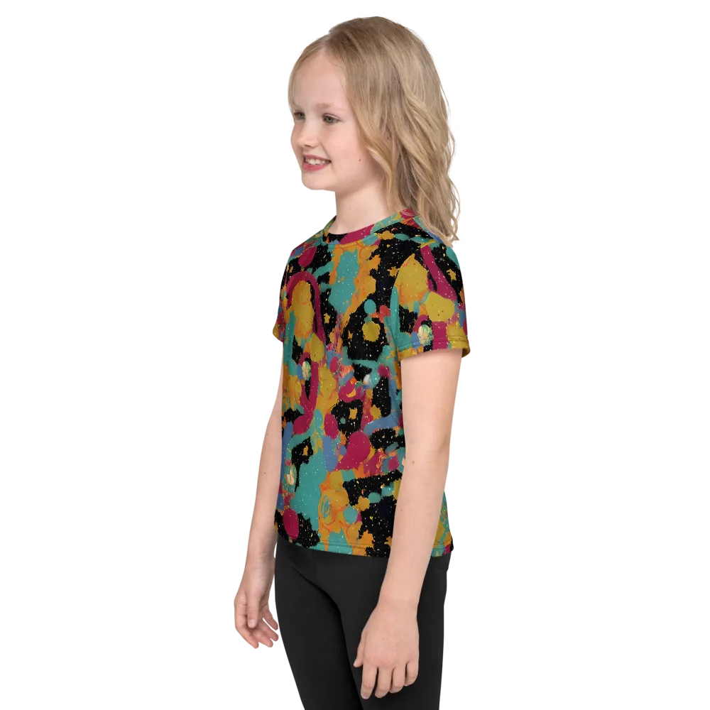 Saturated Reverie on Kids Crew Neck T-Shirt — Left