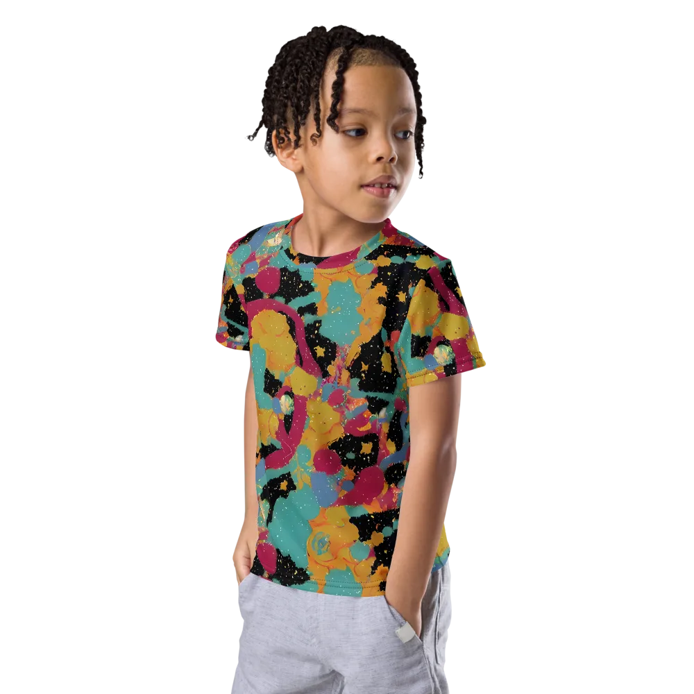 Saturated Reverie on Kids Crew Neck T-Shirt — Left Front