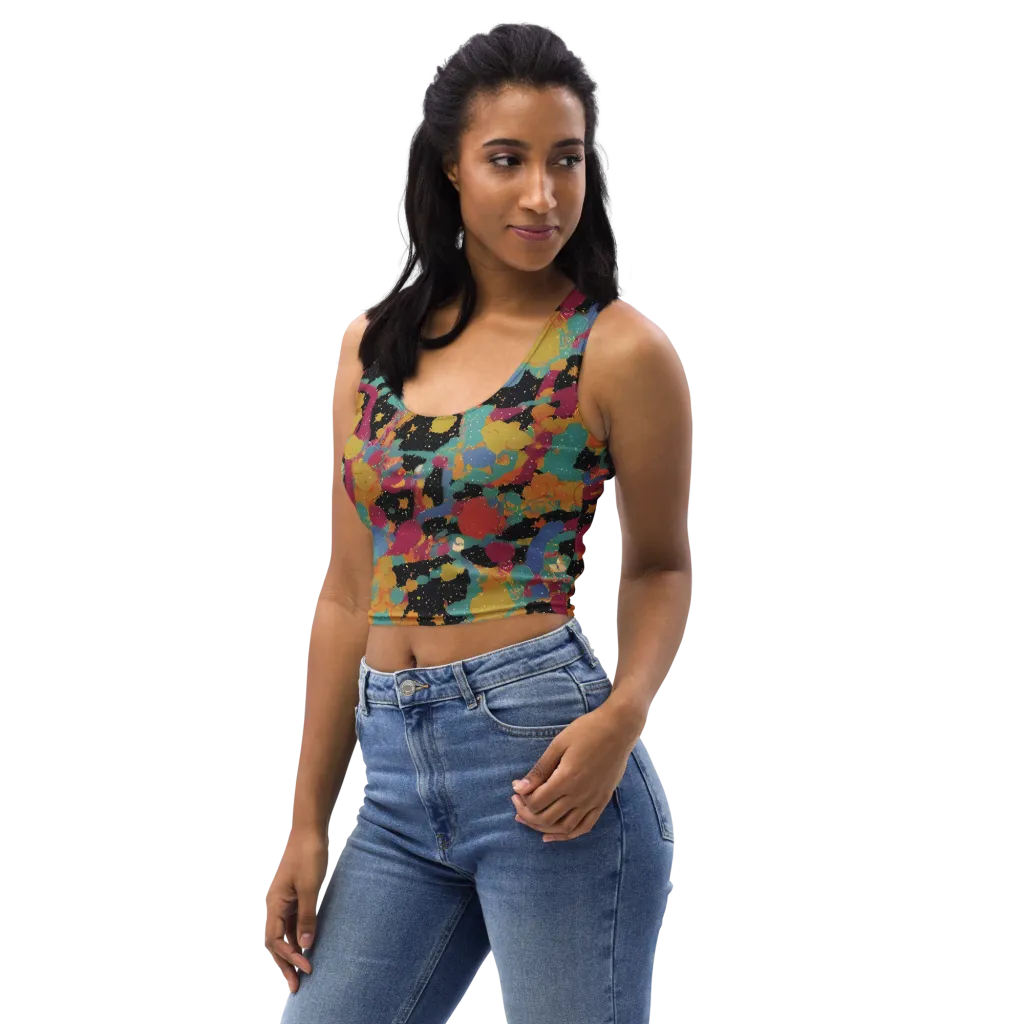 Saturated Reverie on Crop Top — Left Front