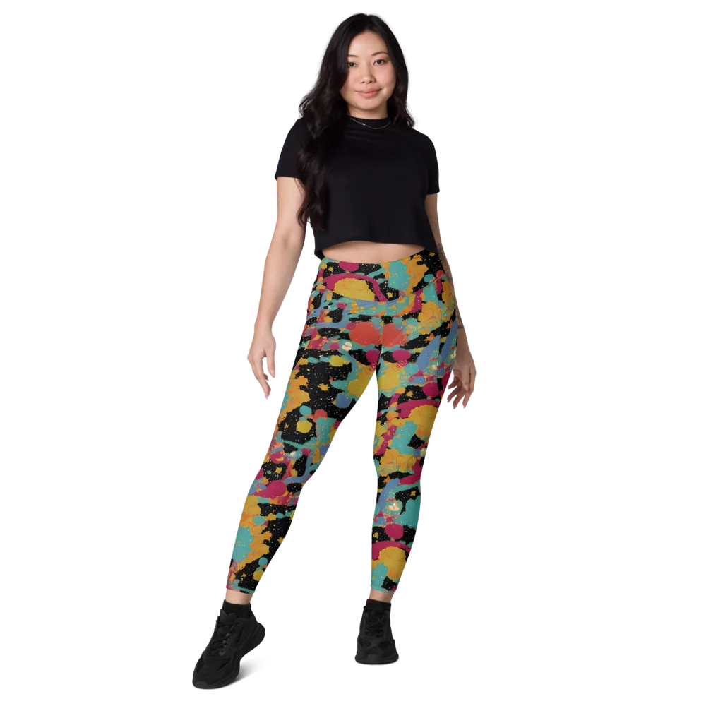 Saturated Reverie on Leggings with Pockets — Front