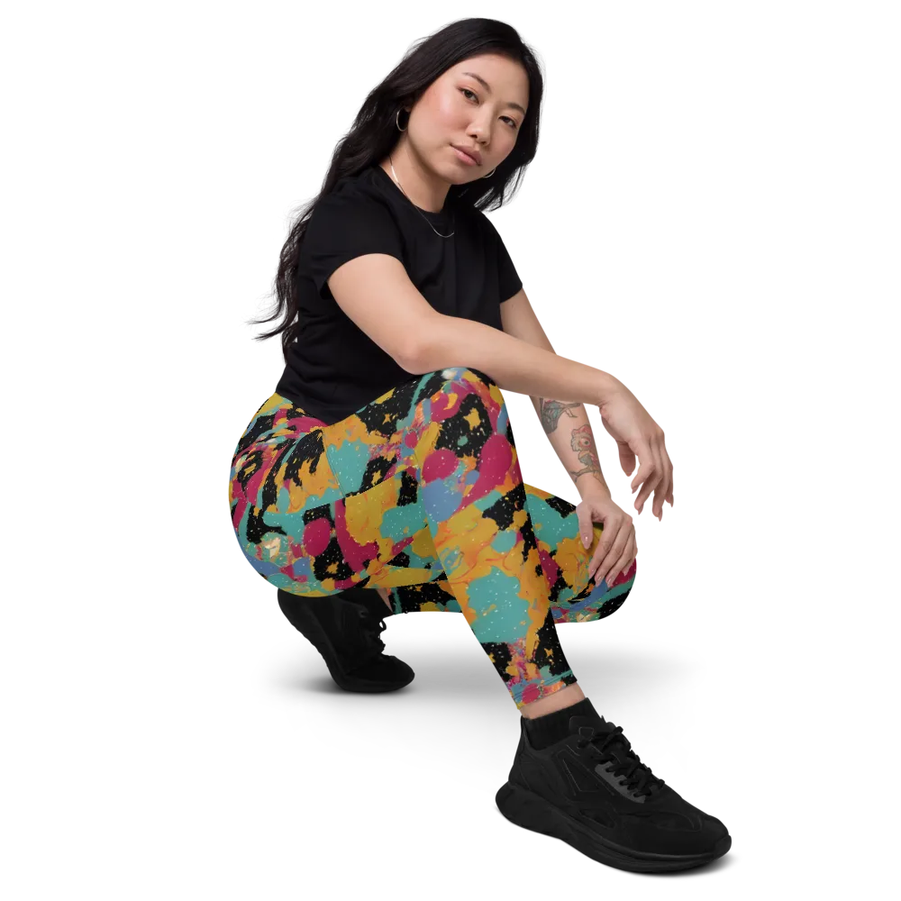 Saturated Reverie on Leggings with Pockets — Right Front
