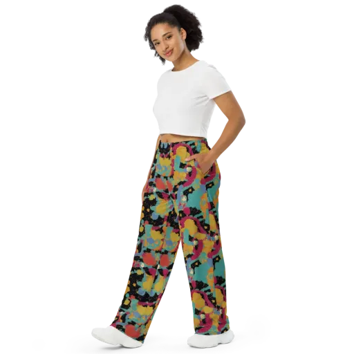 Saturated Reverie on a Wide-Leg Pants