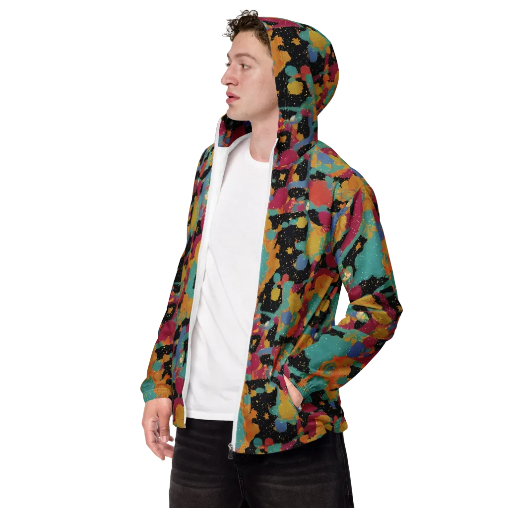 Saturated Reverie on Men's Windbreaker — Left Front