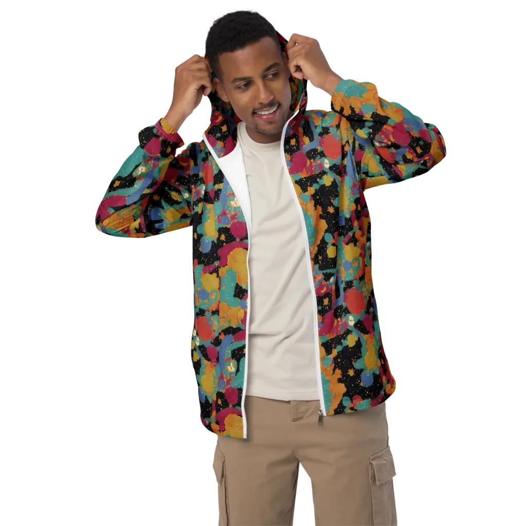 Saturated Reverie on Men's Windbreaker — Front