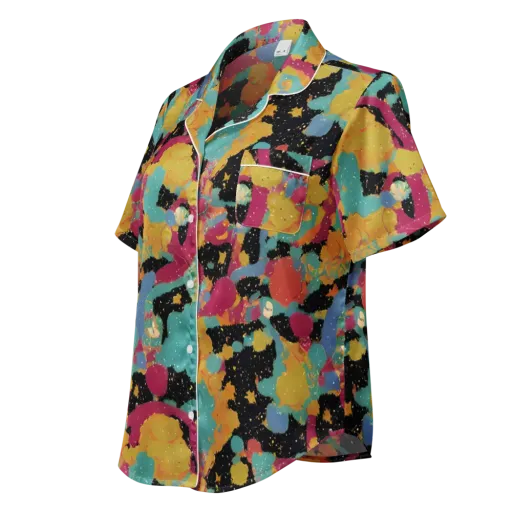 Saturated Reverie on a Women's Short Sleeve Pajama Top