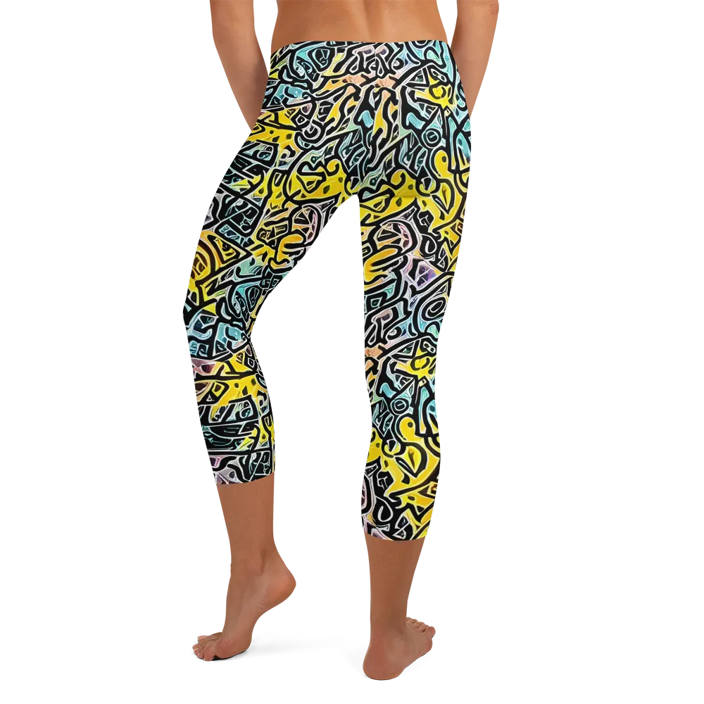 Chromatic Cipher on Capri Leggings — Back