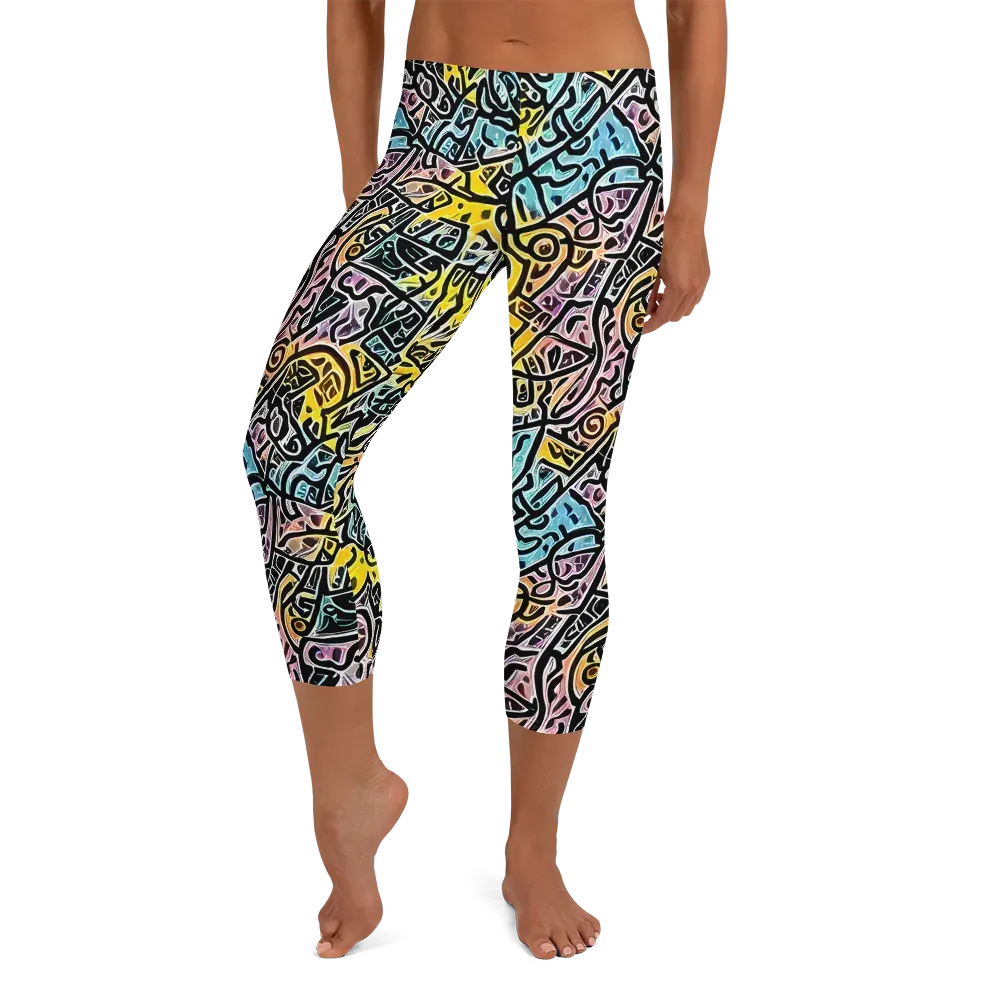 Chromatic Cipher on Capri Leggings — Front