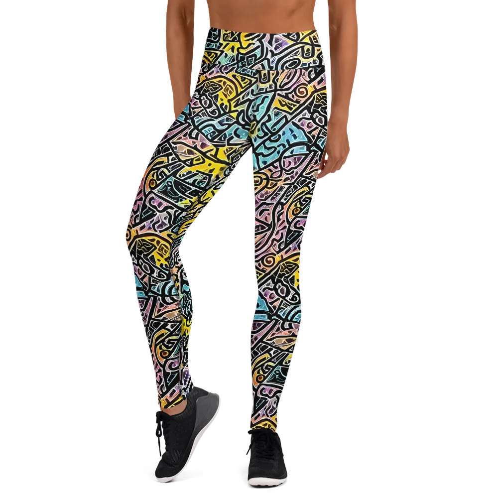 Chromatic Cipher on Yoga Leggings — Front