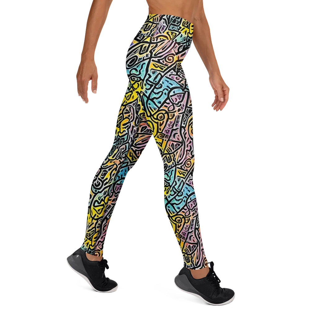 Chromatic Cipher on Yoga Leggings — Right
