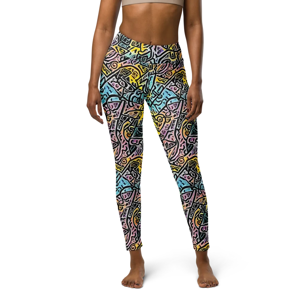 Chromatic Cipher on Yoga Leggings — Front