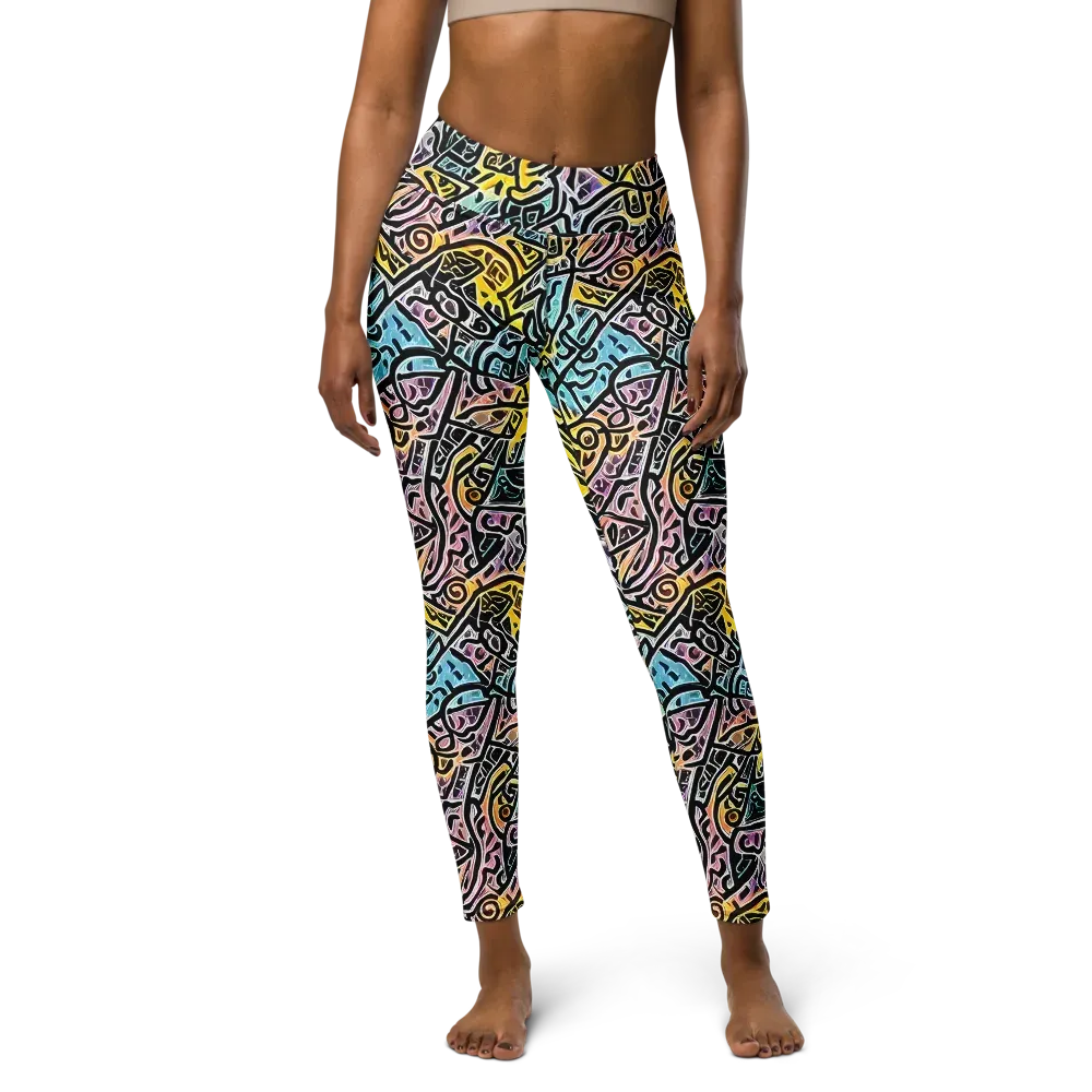 Chromatic Cipher on Yoga Leggings — Front