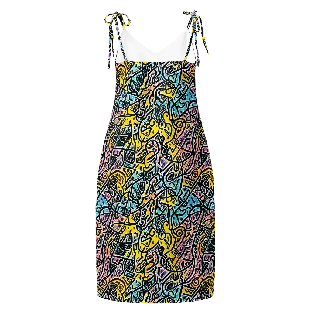 Chromatic Cipher on Slip Dress — Back