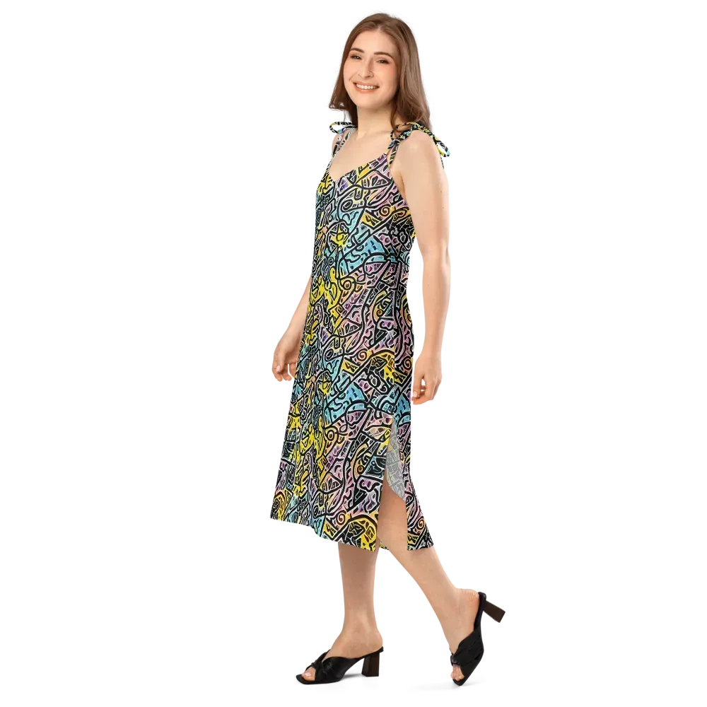 Chromatic Cipher on Slip Dress — Left Front