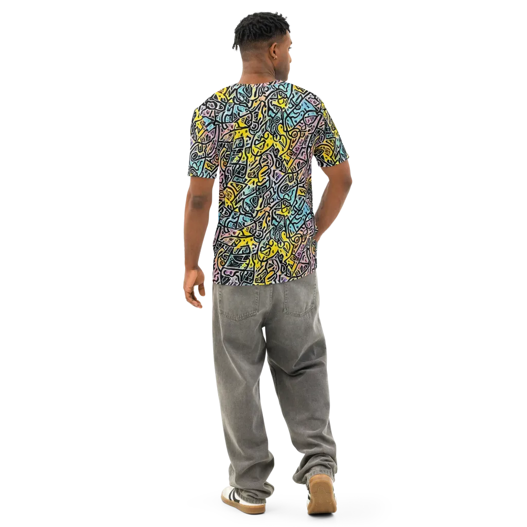 Chromatic Cipher on Men's Cotton Crew Neck T-Shirt — Back