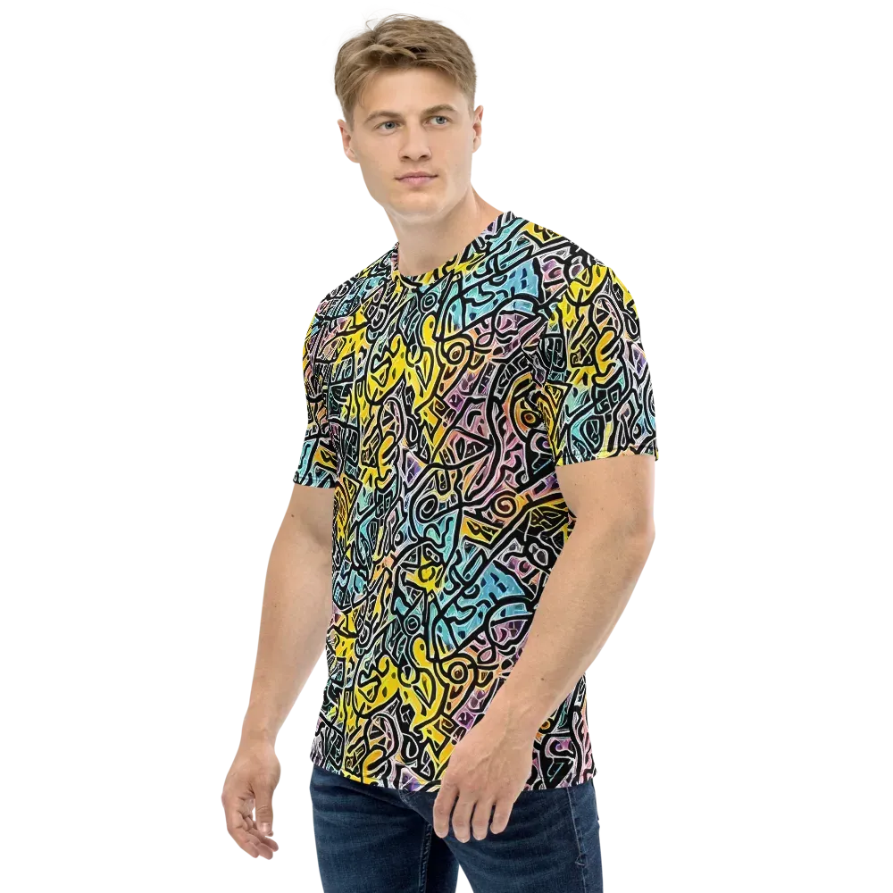 Chromatic Cipher on Men's Crew Neck T-Shirt — Left