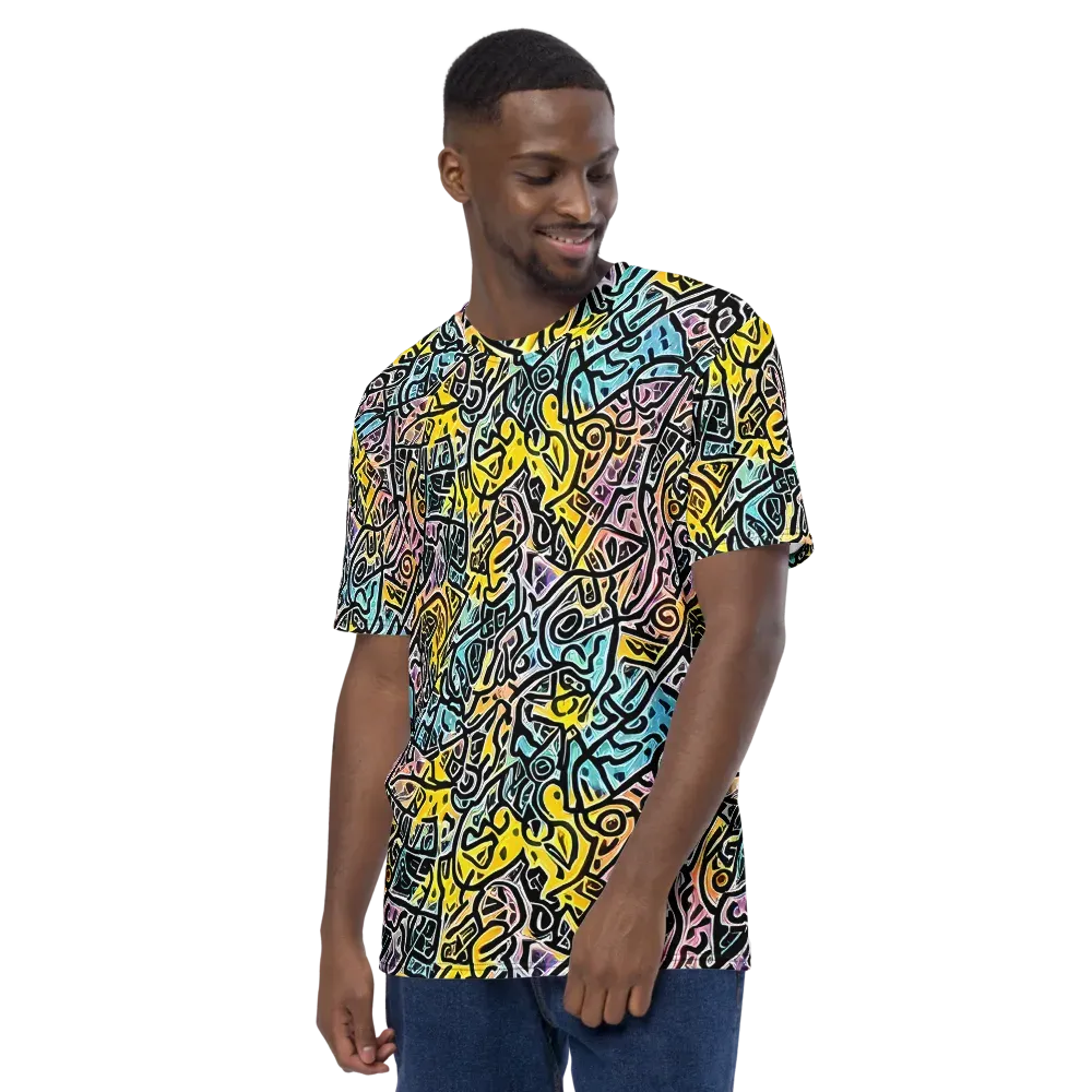 Chromatic Cipher on Men's Crew Neck T-Shirt — Left