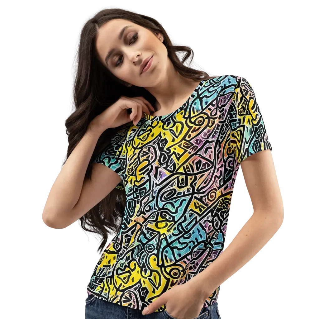 Chromatic Cipher on Women's Crew Neck T-Shirt — Left Front