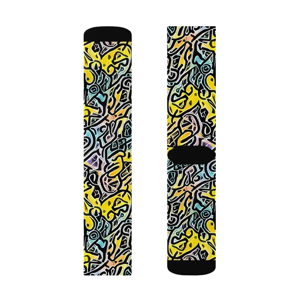 Chromatic Cipher on Socks — Right Sock