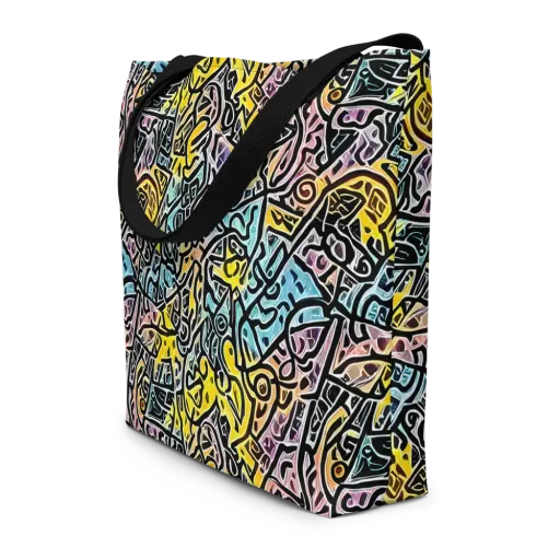 Chromatic Cipher on a Large Tote Bag W/ Pocket