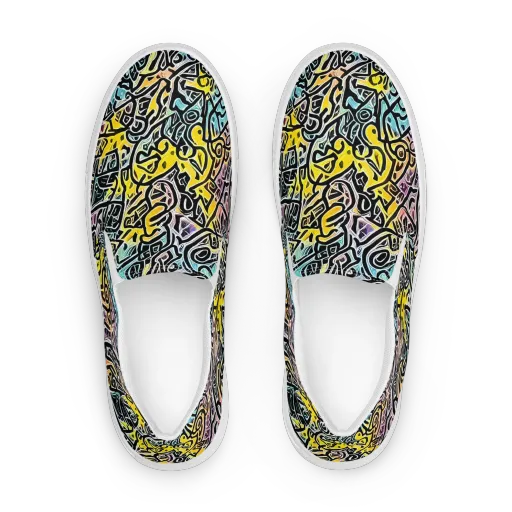 Chromatic Cipher on a Women's Slip-On Canvas Shoes