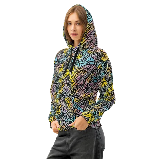 Chromatic Cipher on a Cotton Hoodie