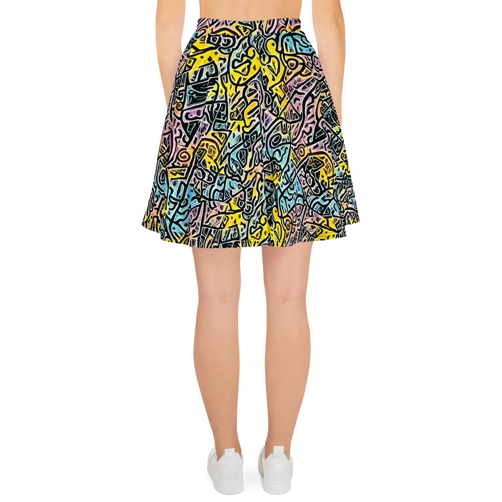 Chromatic Cipher on Skater Skirt — Back