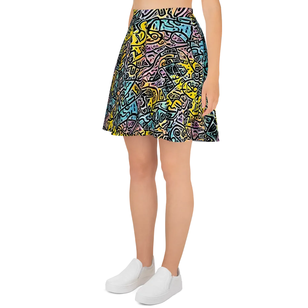 Chromatic Cipher on Skater Skirt — Left