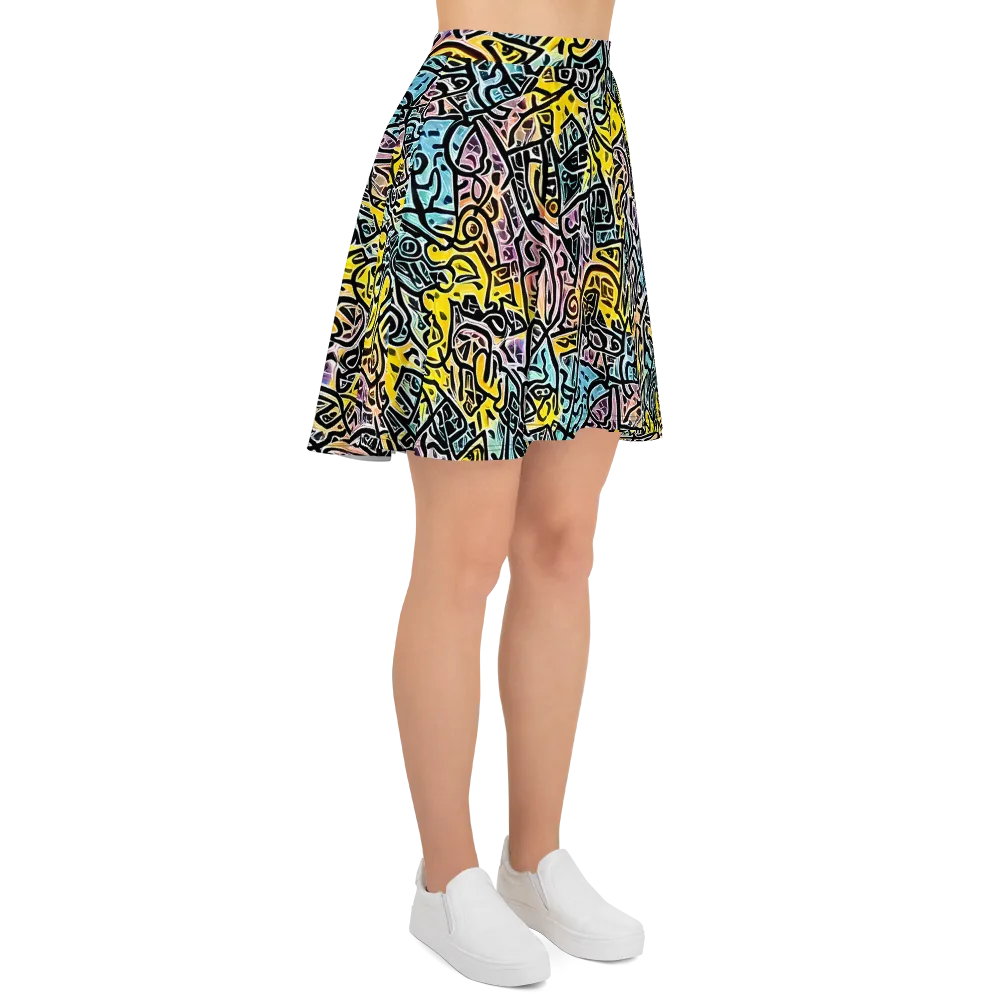 Chromatic Cipher on Skater Skirt — Right