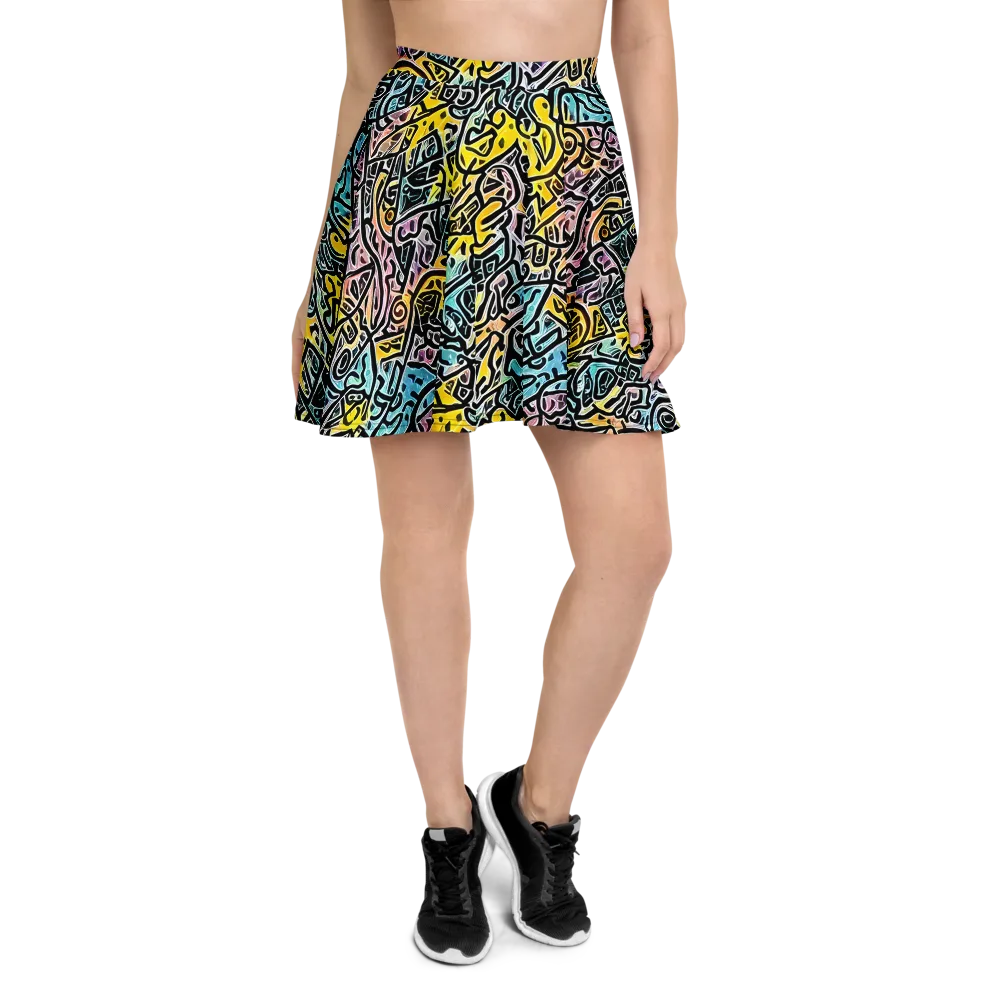 Chromatic Cipher on Skater Skirt — Front