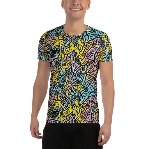 Chromatic Cipher on a Men's Athletic T-Shirt