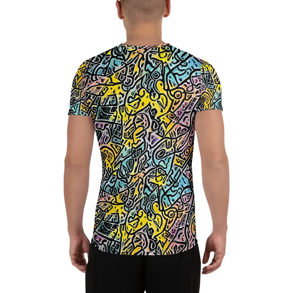 Chromatic Cipher on Men's Athletic T-Shirt — Back