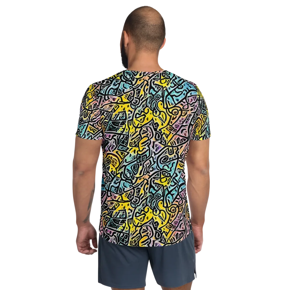 Chromatic Cipher on Men's Athletic T-Shirt — Back