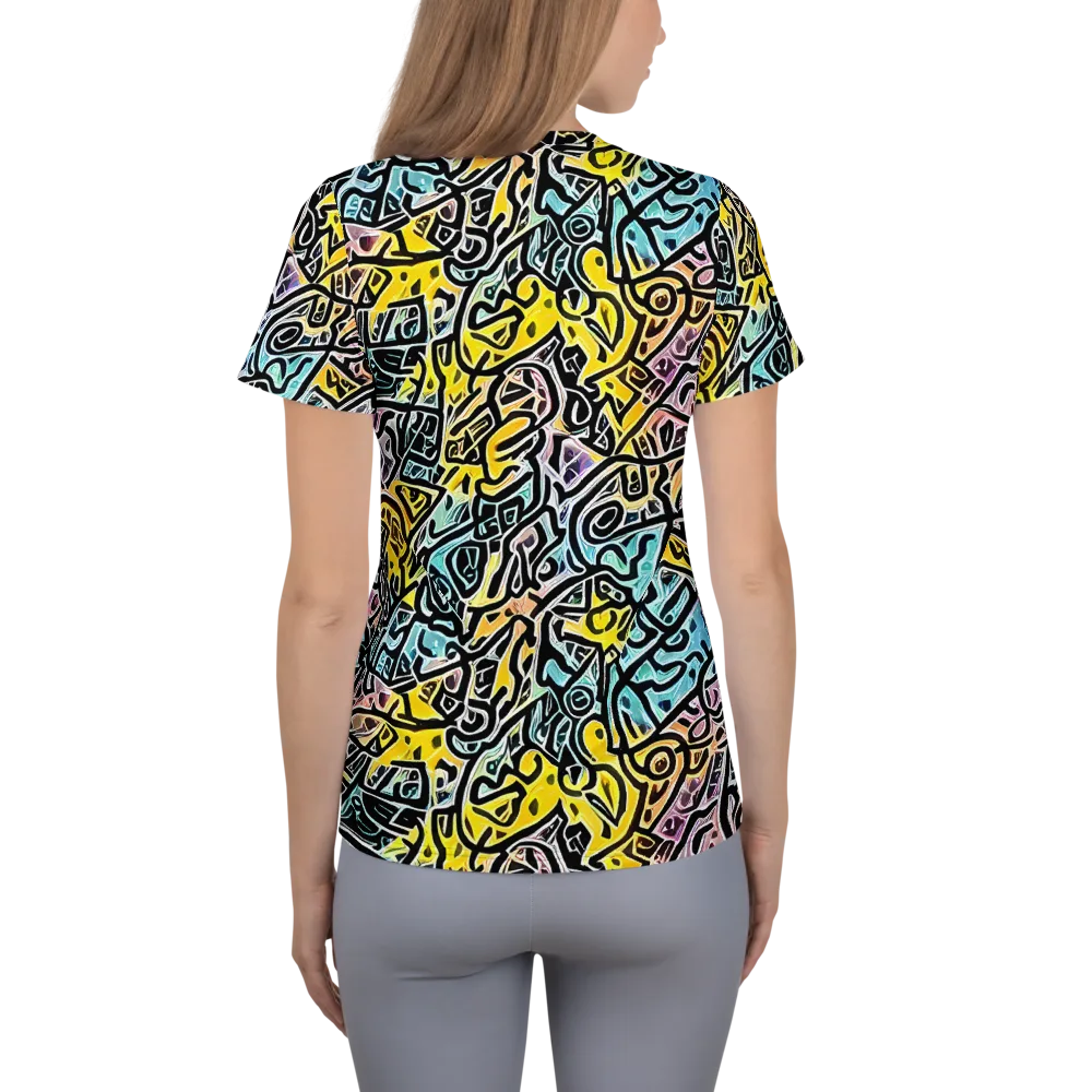 Chromatic Cipher on Women's Athletic T-Shirt — Back