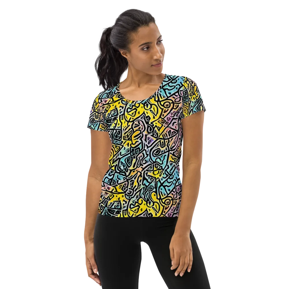 Chromatic Cipher on Women's Athletic T-Shirt — Front