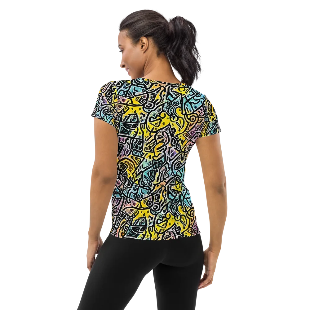 Chromatic Cipher on Women's Athletic T-Shirt — Back