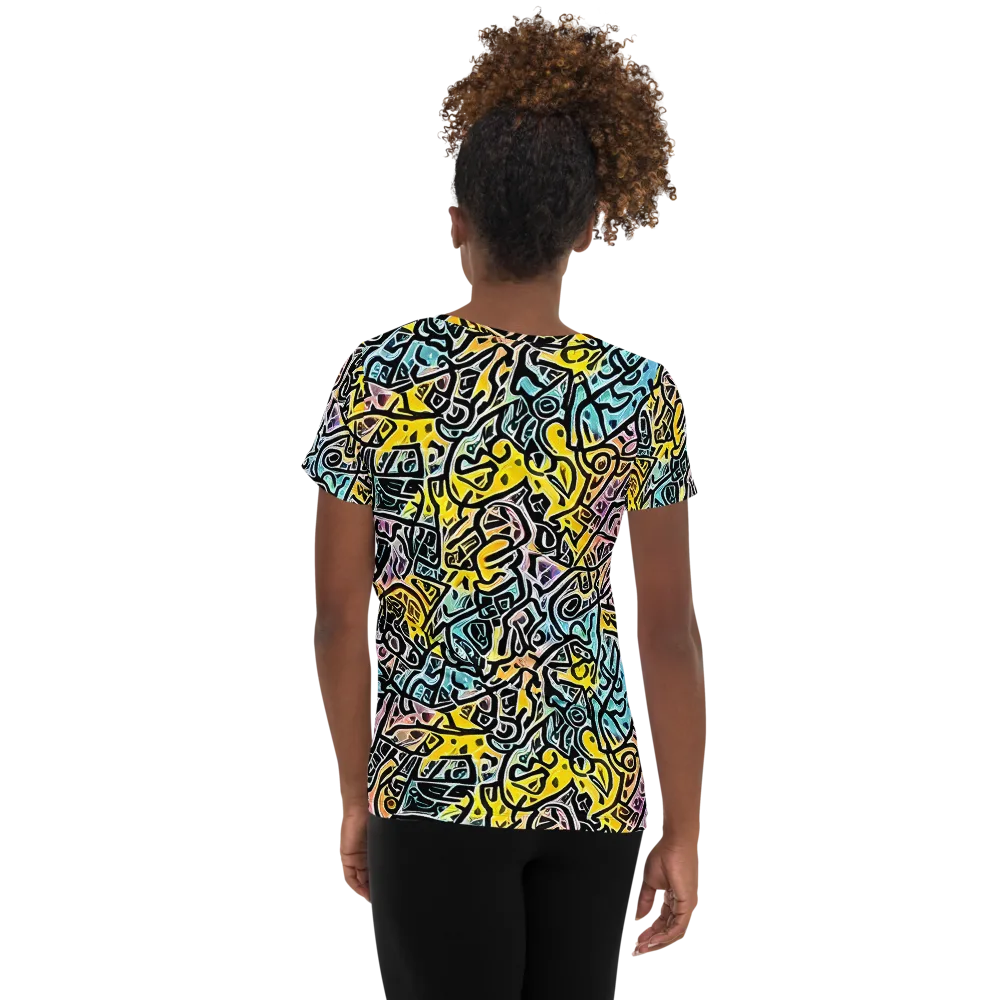 Chromatic Cipher on Women's Athletic T-Shirt — Back