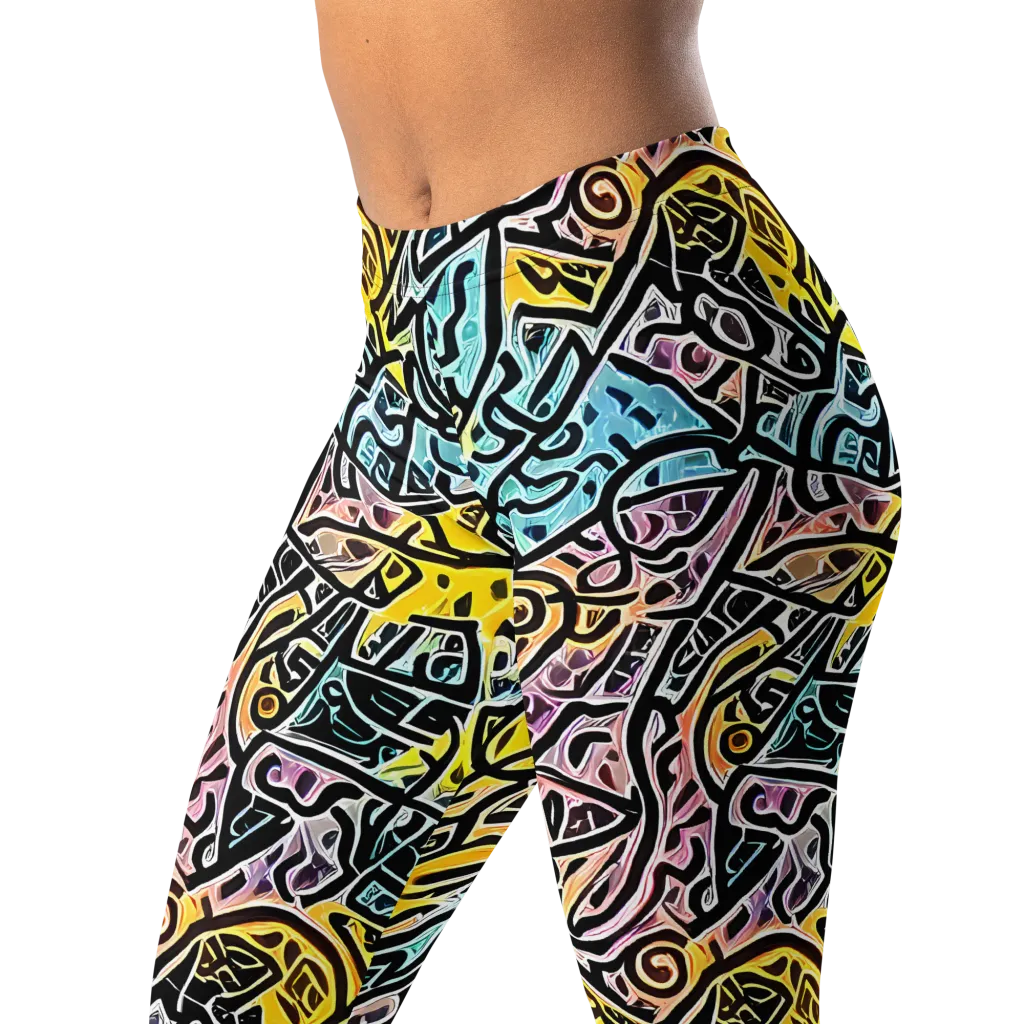 Chromatic Cipher on Leggings — Left Front