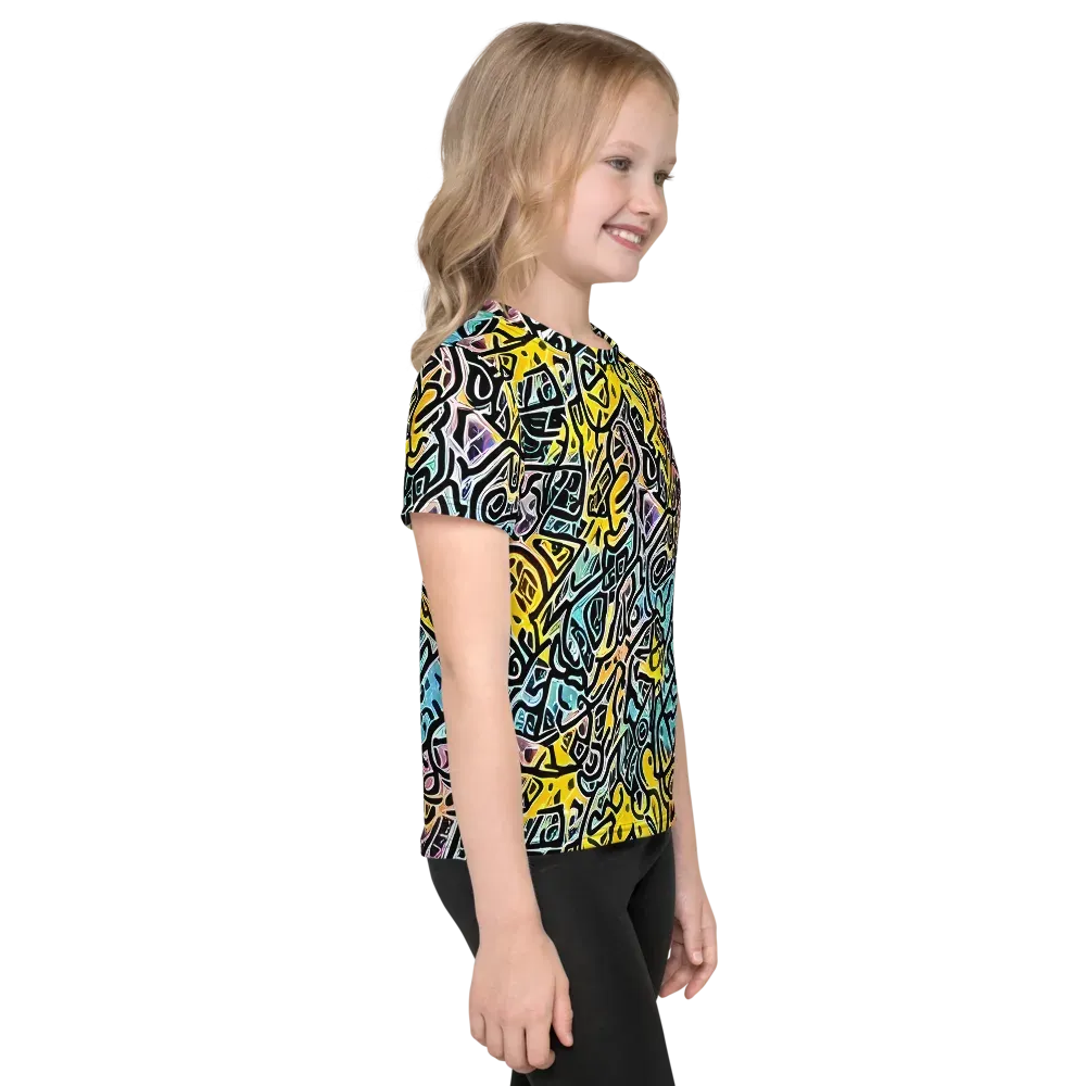 Chromatic Cipher on Kids Crew Neck T-Shirt — Right