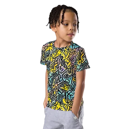 Chromatic Cipher on a Kids Crew Neck T-Shirt