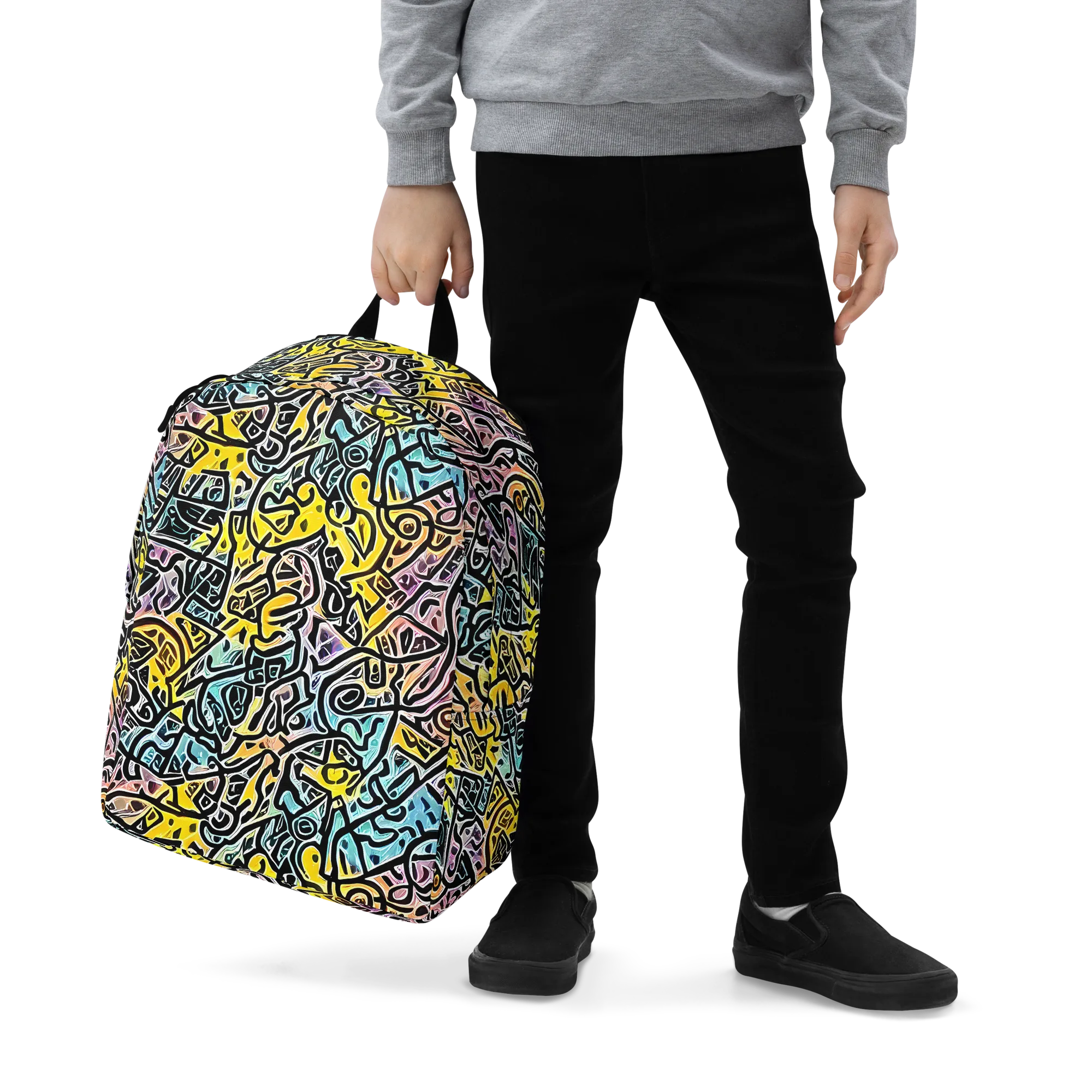 Chromatic Cipher on Minimalist Backpack — Zoomed-in